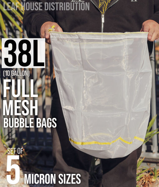 Bubble Extraction Bags - Full Mesh - 5 Micron Set - 10 Gallon (37.85 L)