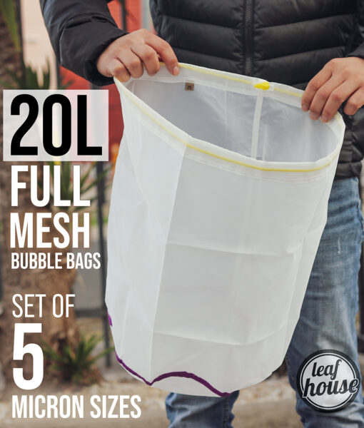 Bubble Extraction Bags - Full Mesh - 5 Micron Set - 5 Gallon (22.73 L)