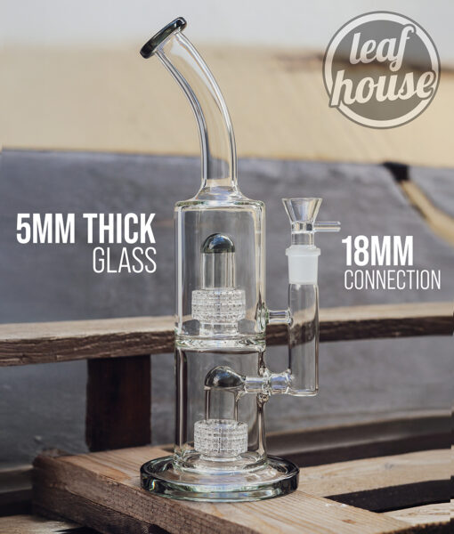 Double Matrix Perc Glass Piece – Stacked Chamber – 33 cm (13 inch)