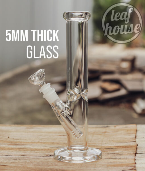 Straight Tube Glass Piece – Clear Finish – 25.4 cm (10 inch)