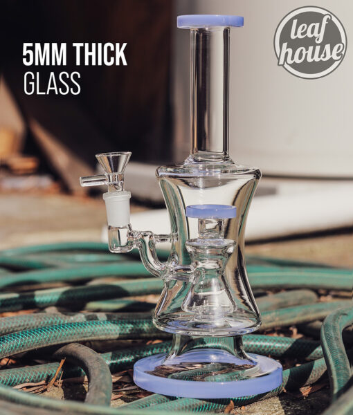 Hourglass Body Glass Piece – Bent Neck with Circ Perc – 25.9 cm (10.2 inch)