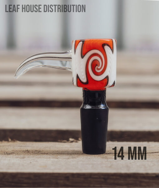 Swirl Colour Glass Bowl with Black Joint – 14mm
