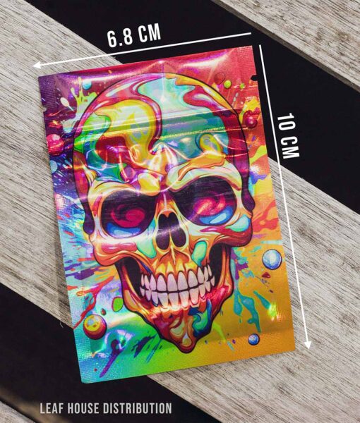 Skull Design Resealable Ziplock Bags – Mixed 10-Pack