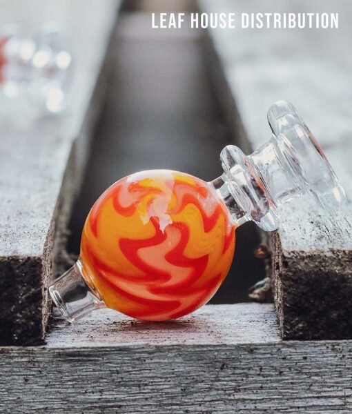 Wig Wag Glass Bubble Carb Cap with Clear Double-Ridge Top